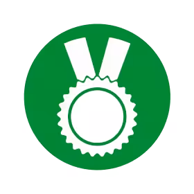 Icon representing excellence: a medal