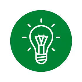 Icon representing proactiveness: a lightbulb